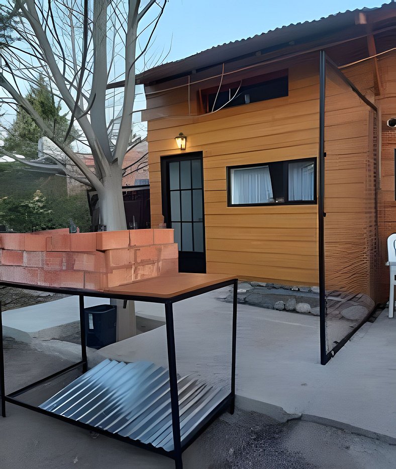 Cabaña para 4 personas con piscina climatizada en temporada